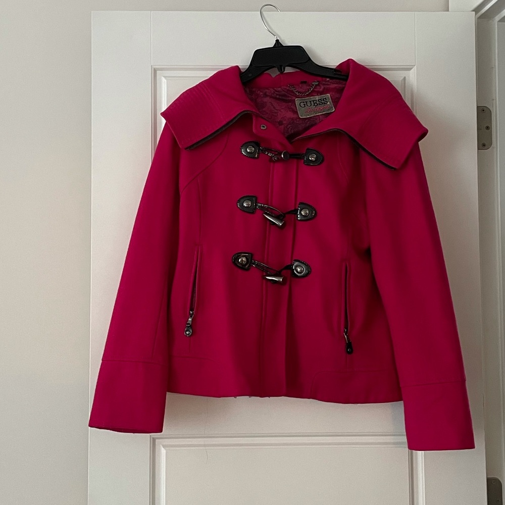 Guess pea coat size L